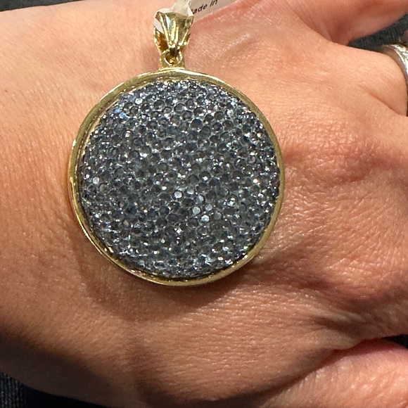 Cluster Stone Pendant, Stainless Steal - Picture 3 of 6